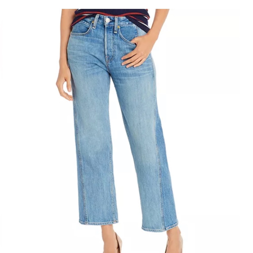 rag & bone, maya high rise straight ankle jeans in clean sonny wash, 26, NWT
